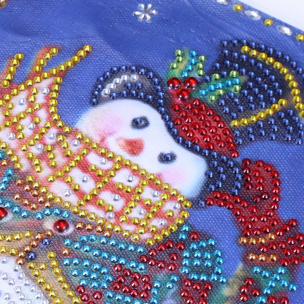 Schneemann und Hirsch - Spezial Diamond Painting - Diamond Painting