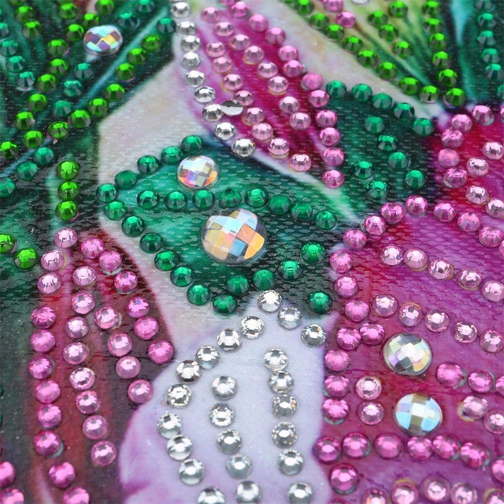 Schmetterling im Blumen garten - Spezial Diamond Painting - Diamond Painting