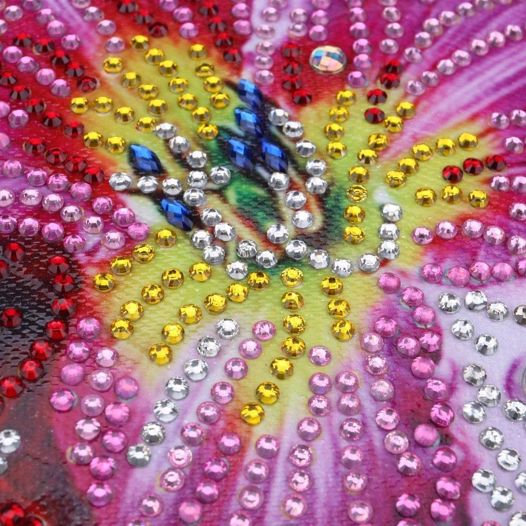 Schmetterling im Blumen garten - Spezial Diamond Painting - Diamond Painting