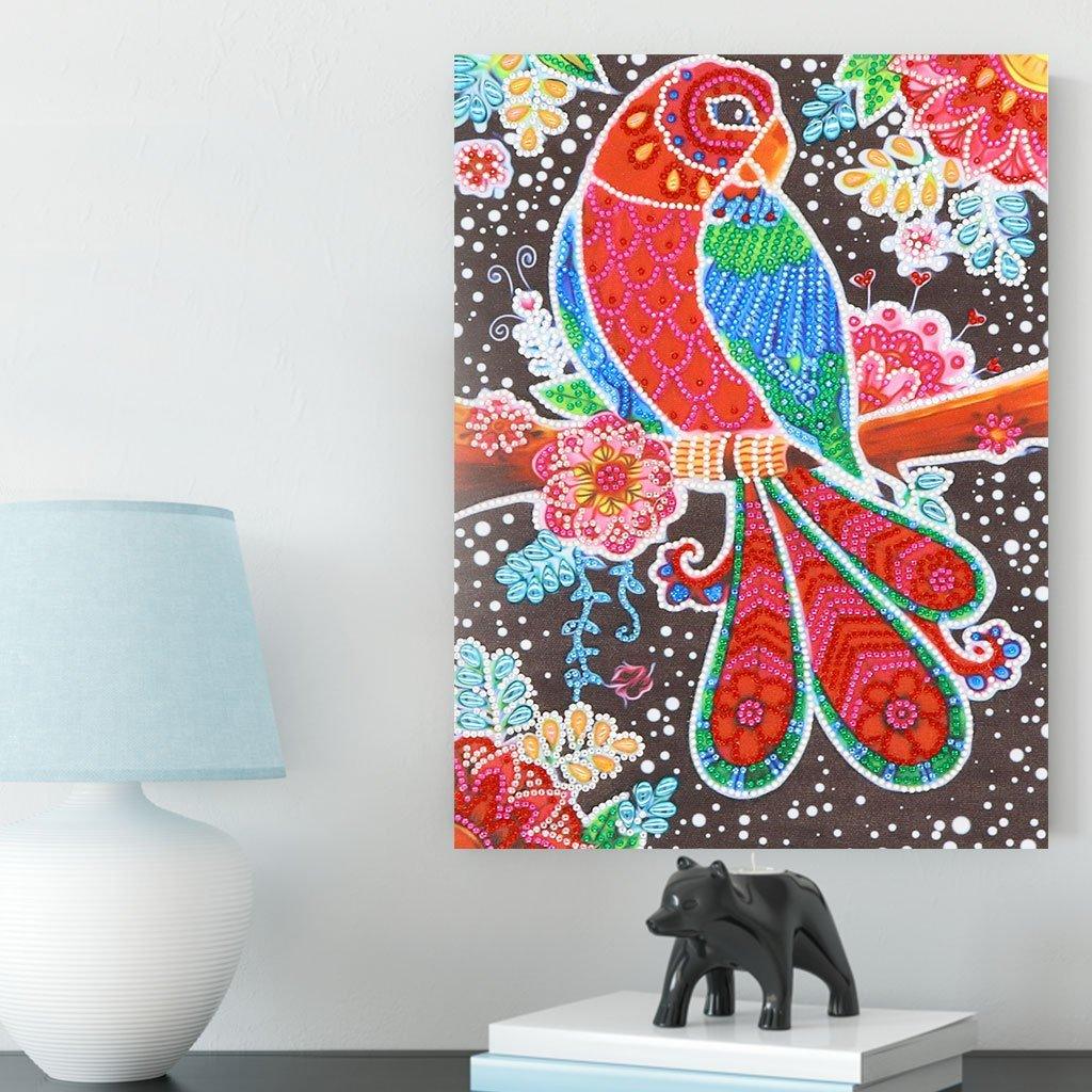 Mehrfarbiger Papagei - Spezial Diamond Painting - Diamond Painting