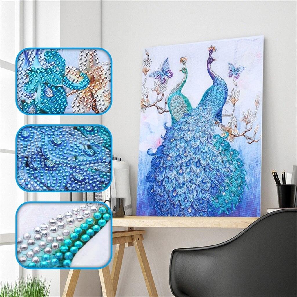 Schönes Pfauenpaar - Spezial Diamond Painting - Diamond Painting