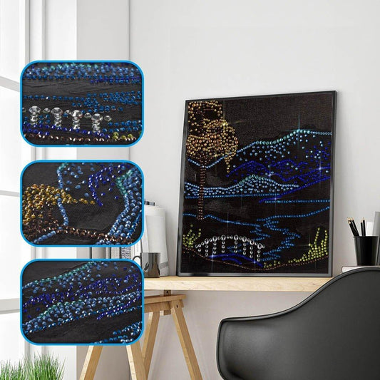 Fluss- und Baumlandschaft - Spezial Diamond Painting - Diamond Painting