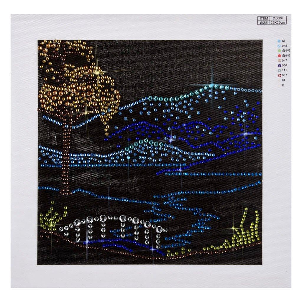 Fluss- und Baumlandschaft - Spezial Diamond Painting - Diamond Painting