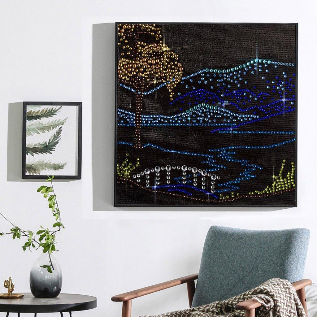 Fluss- und Baumlandschaft - Spezial Diamond Painting - Diamond Painting