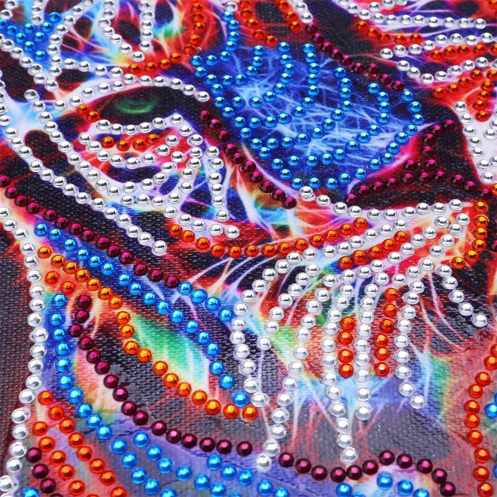 Bunter schlafender Tiger - Spezial Diamond Painting - Diamond Painting