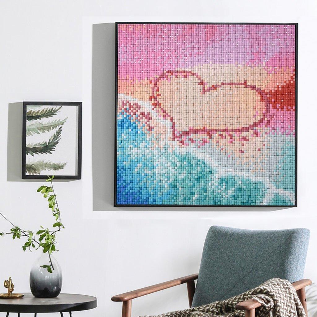 Liebesherz am Strand - Spezial Diamond Painting - Diamond Painting