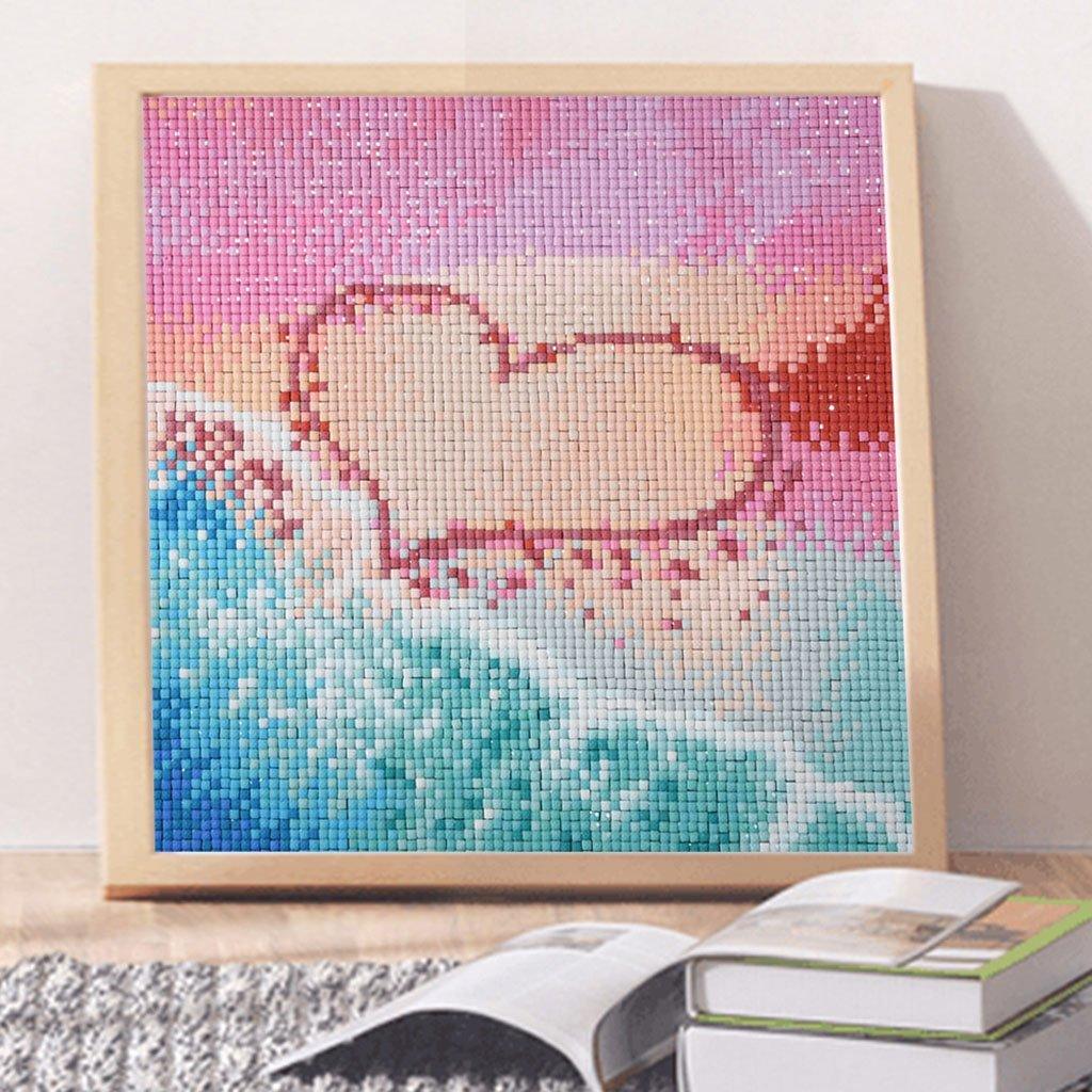 Liebesherz am Strand - Spezial Diamond Painting - Diamond Painting