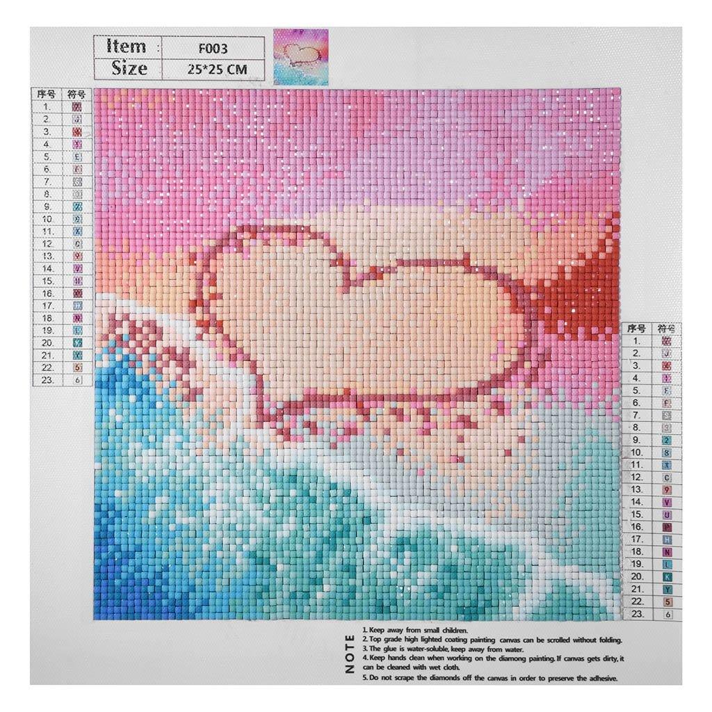 Liebesherz am Strand - Spezial Diamond Painting - Diamond Painting