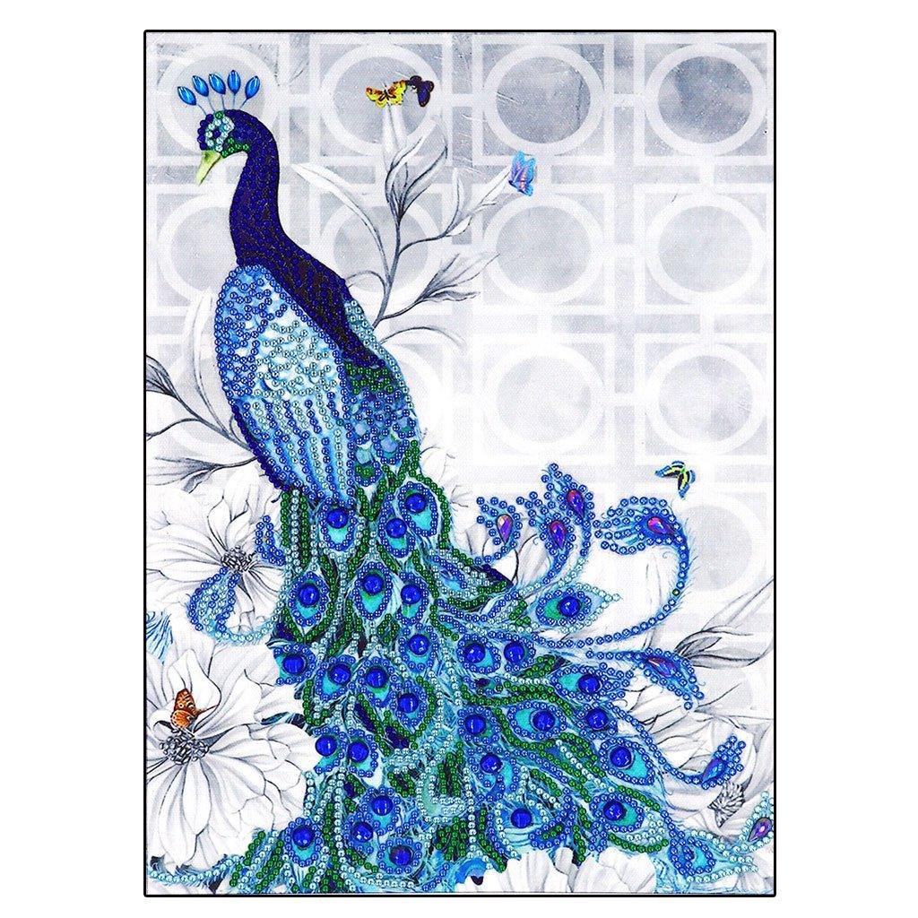 Ein blauer Pfau - Spezial Diamond Painting - Diamond Painting