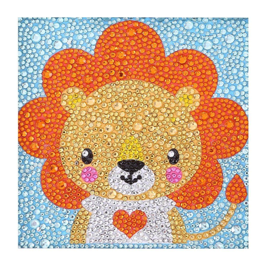 Süßer kleiner Löwe - Spezial Diamond Painting - Diamond Painting