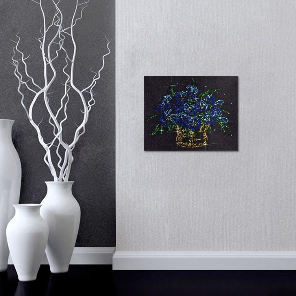 Eine Vase voller Blumen - Spezial Diamond Painting - Diamond Painting