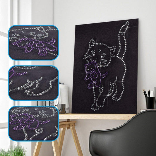 Kristall katzen kunst - Spezial Diamond Painting - Diamond Painting