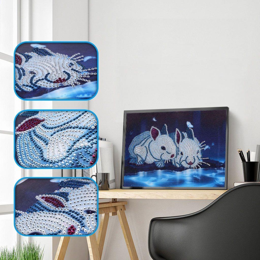 Kaninchen in der Nähe des Flusses - Spezial Diamond Painting - Diamond Painting