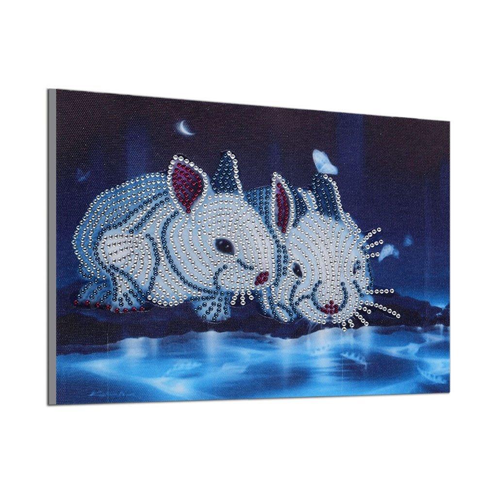 Kaninchen in der Nähe des Flusses - Spezial Diamond Painting - Diamond Painting