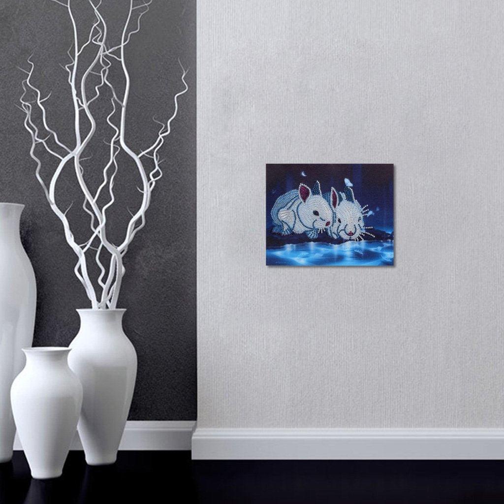Kaninchen in der Nähe des Flusses - Spezial Diamond Painting - Diamond Painting