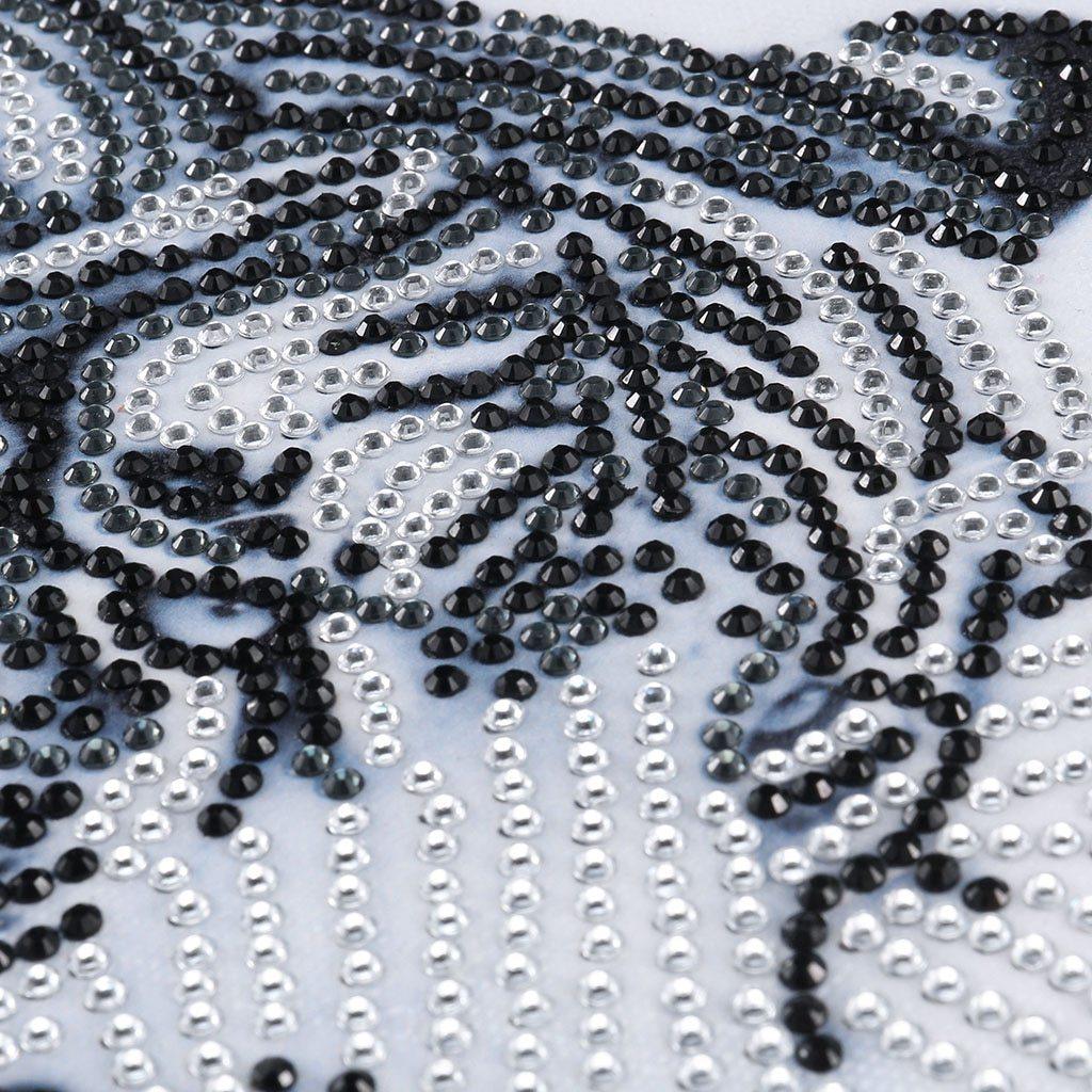 Weißer Tigerkristall - Spezial Shaped Diamond - Diamond Painting