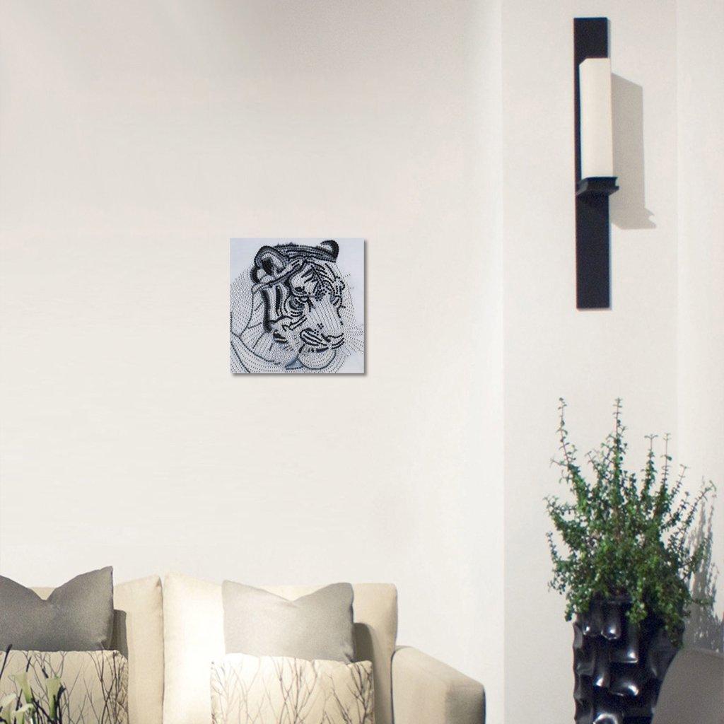 Weißer Tigerkristall - Spezial Shaped Diamond - Diamond Painting