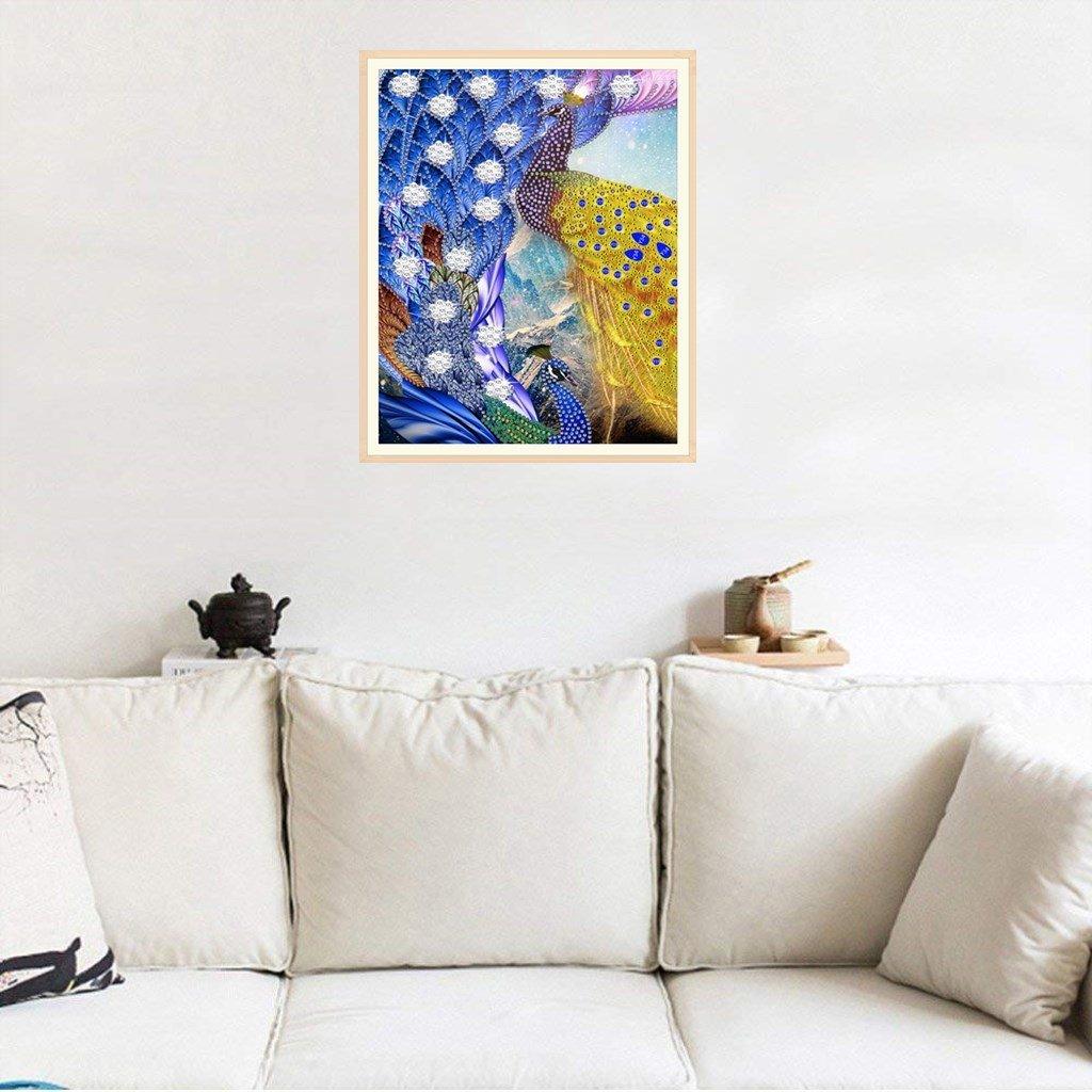 Künstlerischer Pfau - Spezial Diamond Painting - Diamond Painting