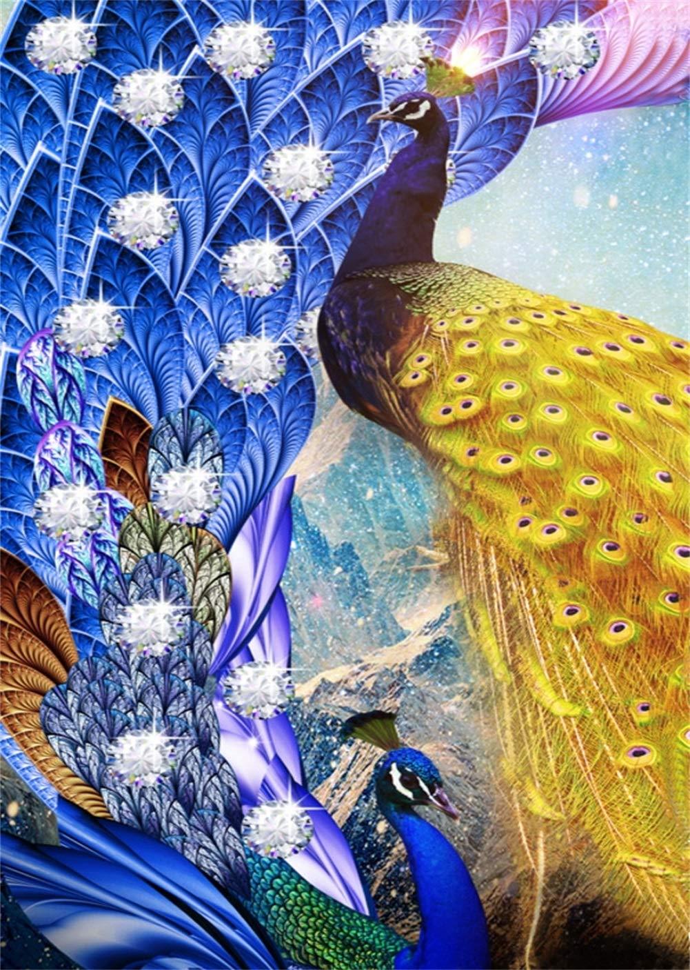 Künstlerischer Pfau - Spezial Diamond Painting - Diamond Painting