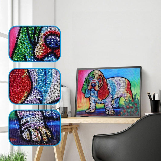Bunter kleiner Hund - Spezial Diamond Painting - Diamond Painting