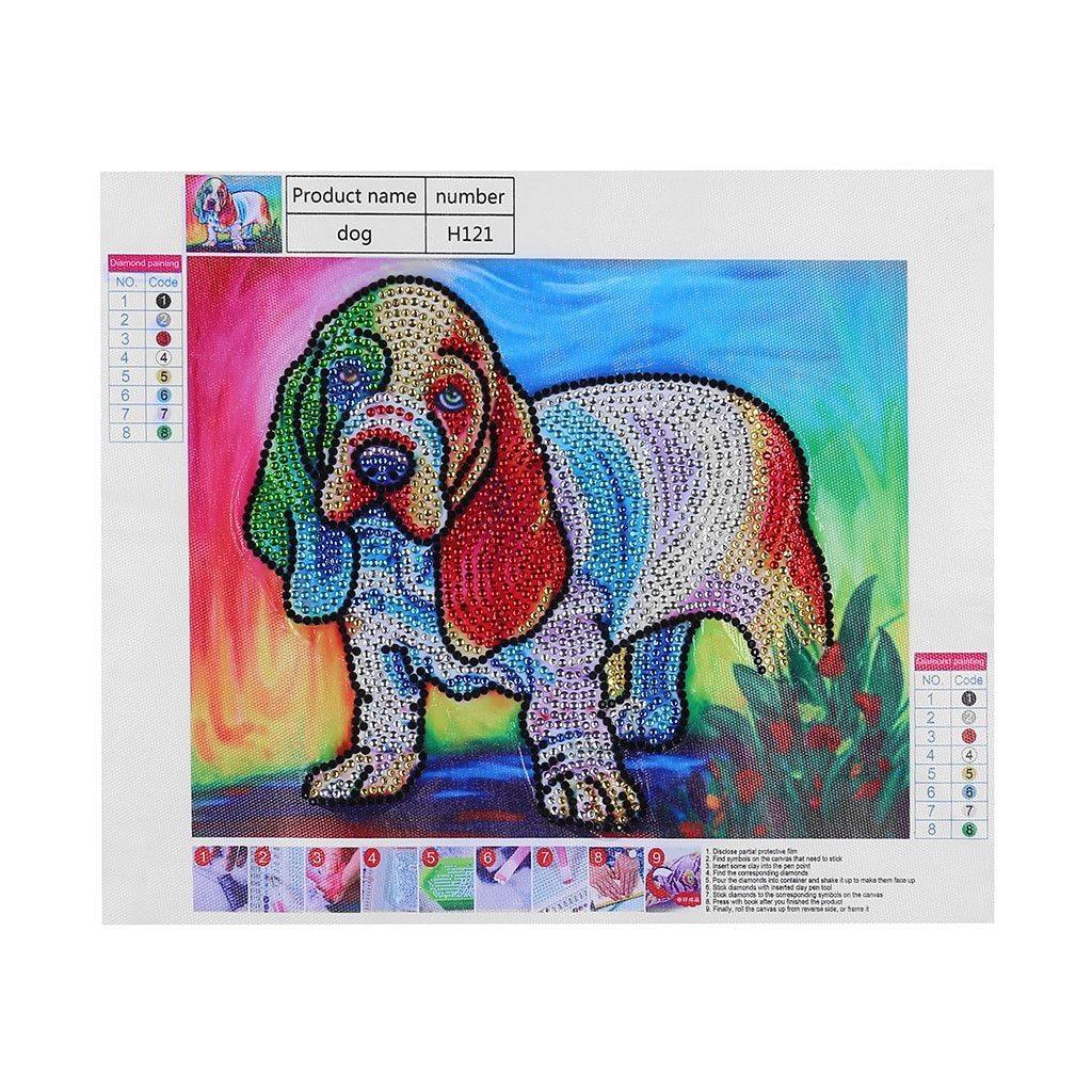 Bunter kleiner Hund - Spezial Diamond Painting - Diamond Painting