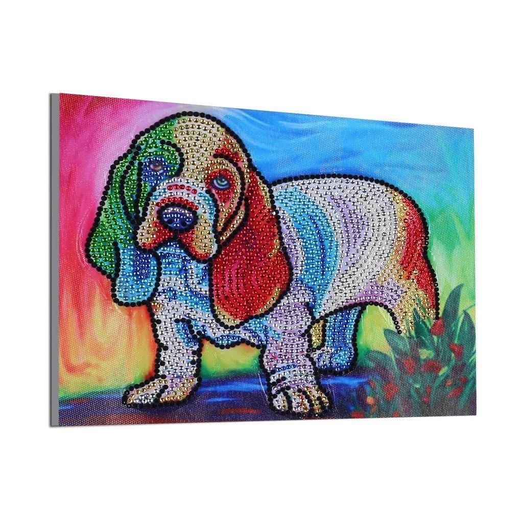 Bunter kleiner Hund - Spezial Diamond Painting - Diamond Painting