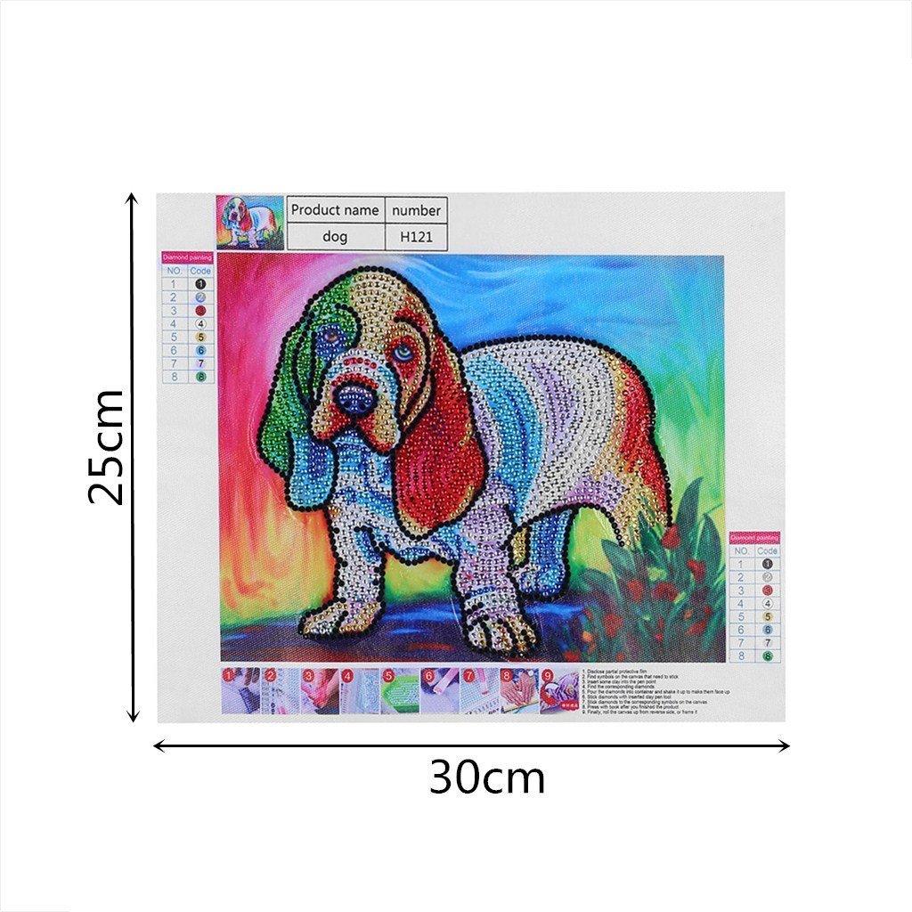Bunter kleiner Hund - Spezial Diamond Painting - Diamond Painting