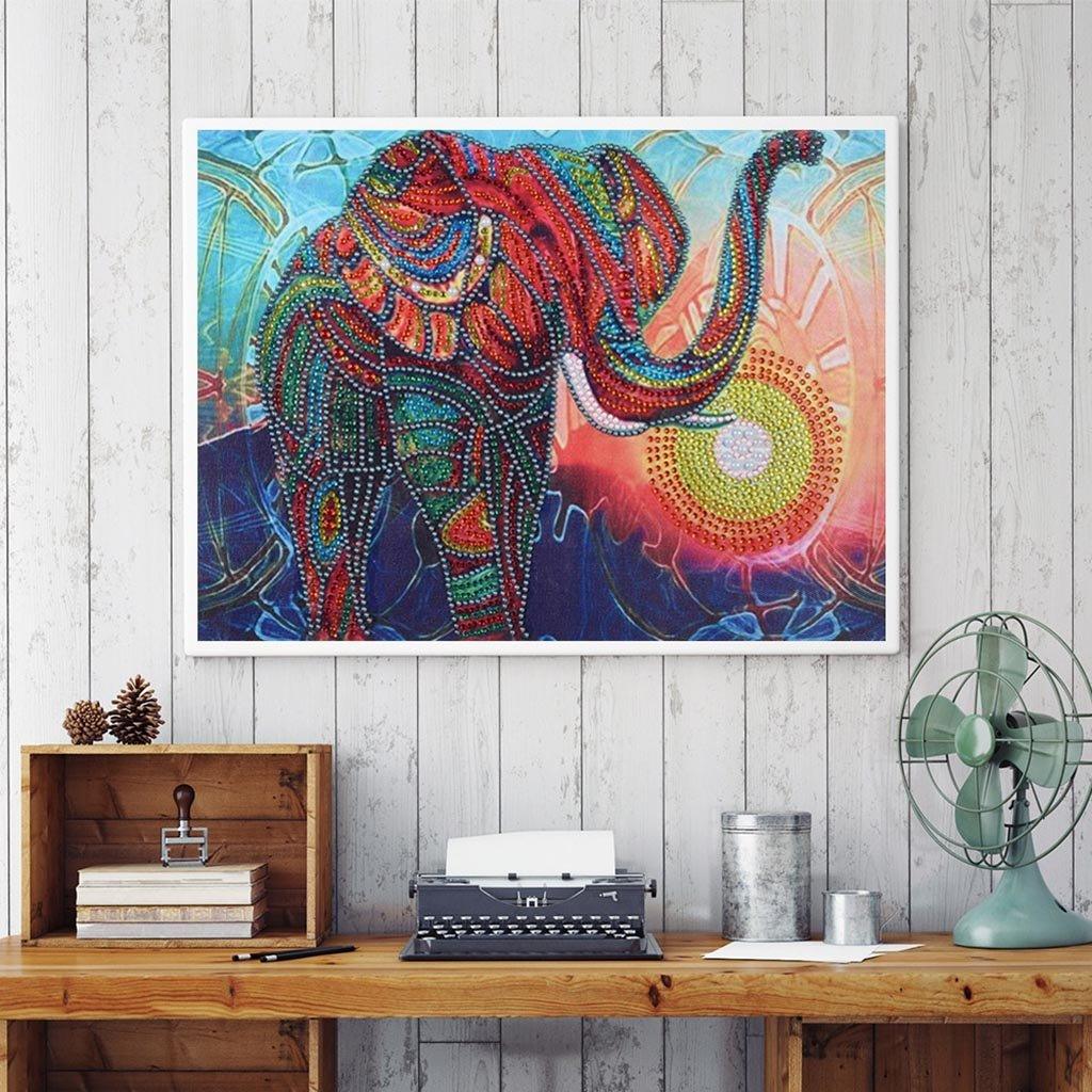 Eine Elefanten Wut - Spezial Diamond Painting - Diamond Painting