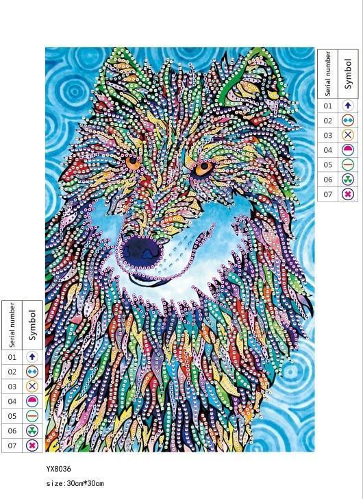 Kristallwolf - Spezial Diamond Painting - Diamond Painting