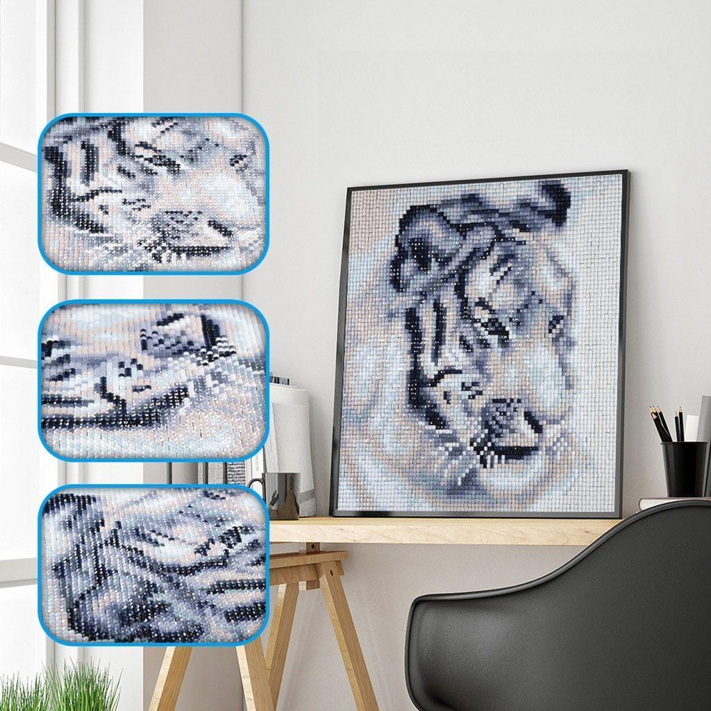Weißer Tiger - Spezial Diamond Painting - Diamond Painting