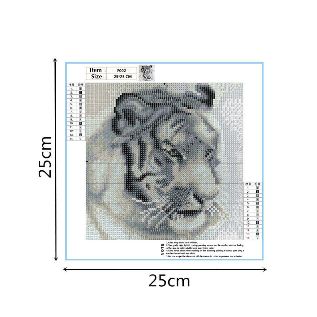 Weißer Tiger - Spezial Diamond Painting - Diamond Painting