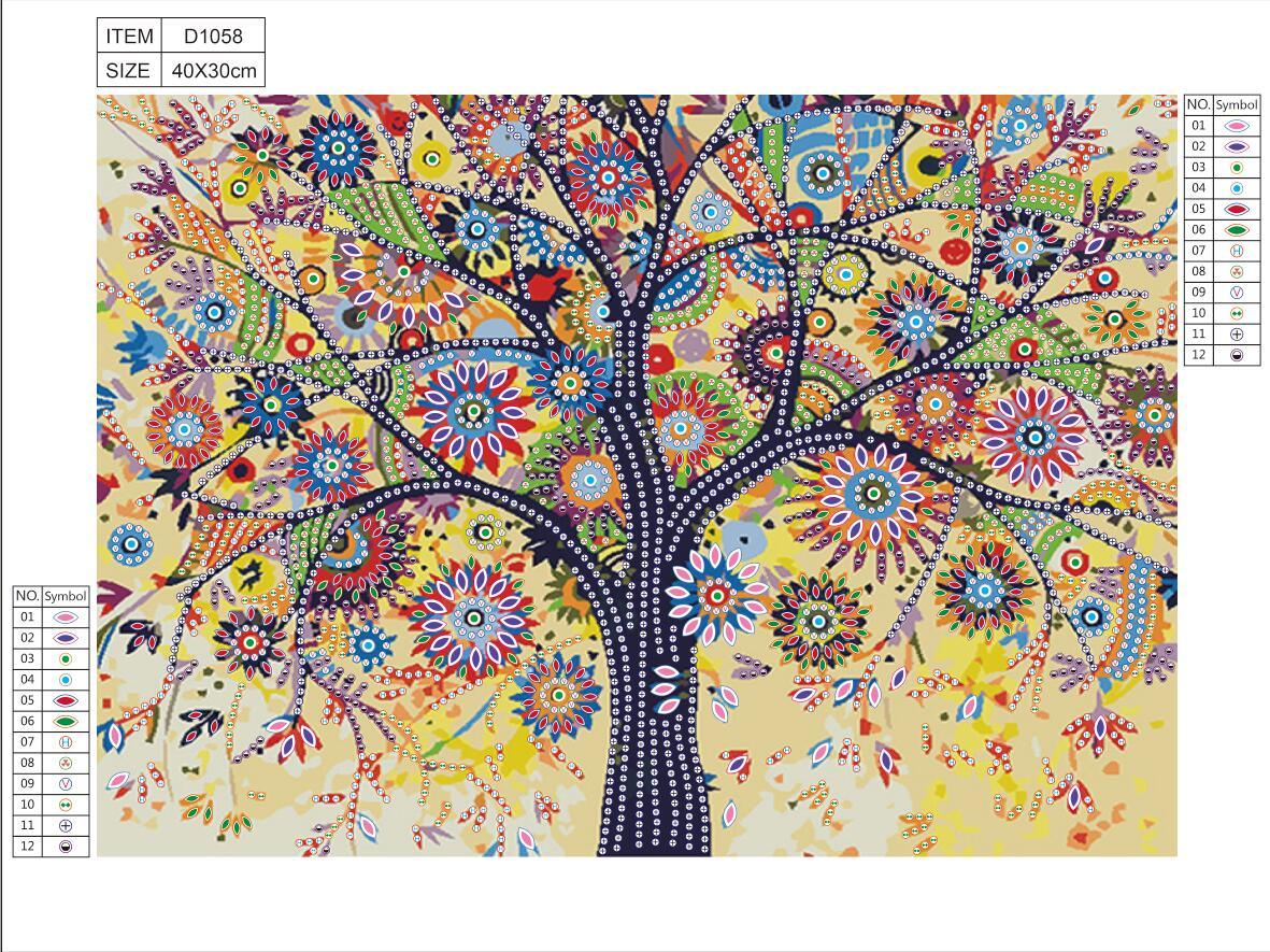 Bunter Baum - Spezial Diamond Painting - Diamond Painting