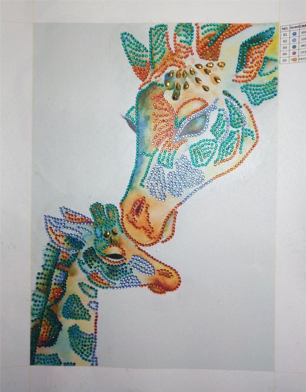 Giraffen familie - Spezial Diamond Painting - Diamond Painting