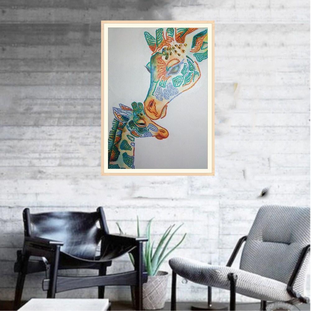 Giraffen familie - Spezial Diamond Painting - Diamond Painting