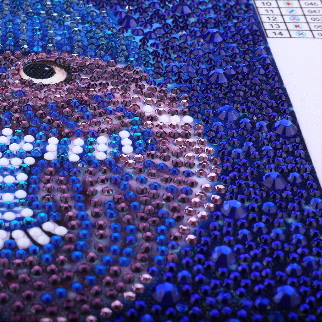 Blaue Eule im Winter - Spezial Diamond Painting - Diamond Painting