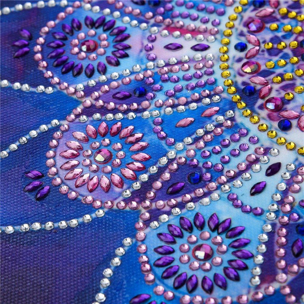 Abstrakte Mandala-Blume - Spezial Diamond Painting - Diamond Painting