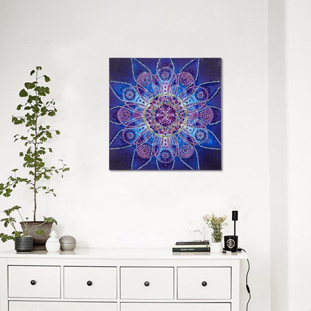 Abstrakte Mandala-Blume - Spezial Diamond Painting - Diamond Painting
