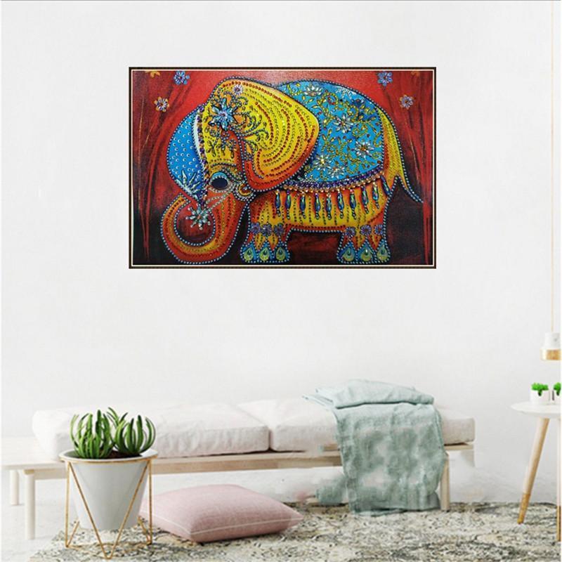 Entzückender königlicher Elefant - Spezial Diamond Painting - Diamond Painting