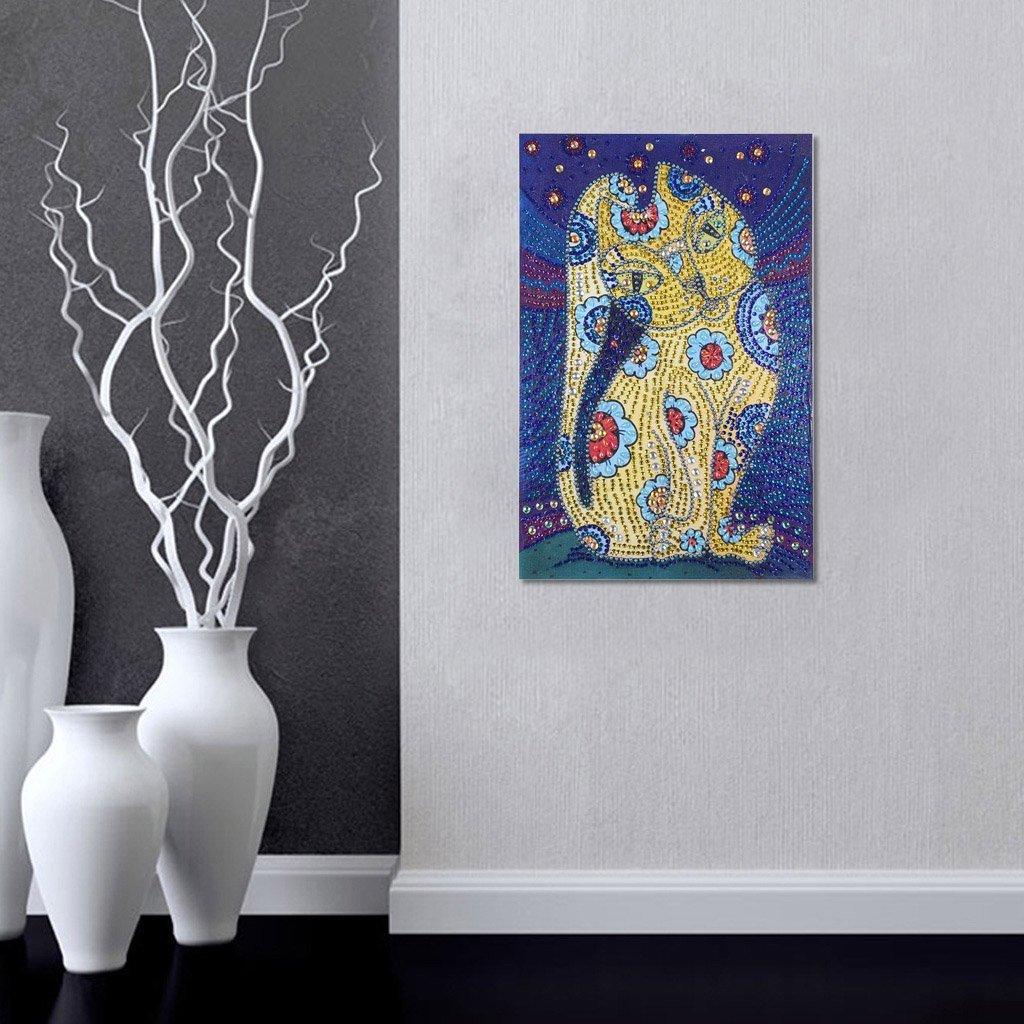 Ägyptische gelbe Katze - Spezial Diamond Painting - Diamond Painting
