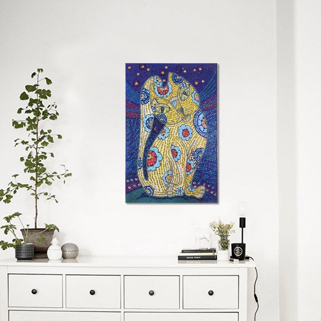 Ägyptische gelbe Katze - Spezial Diamond Painting - Diamond Painting