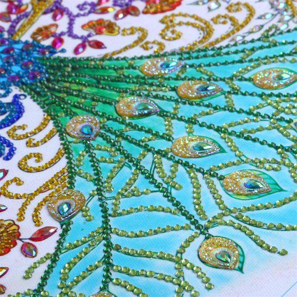 Pfauenschönheit - Spezial Diamond Painting - Diamond Painting