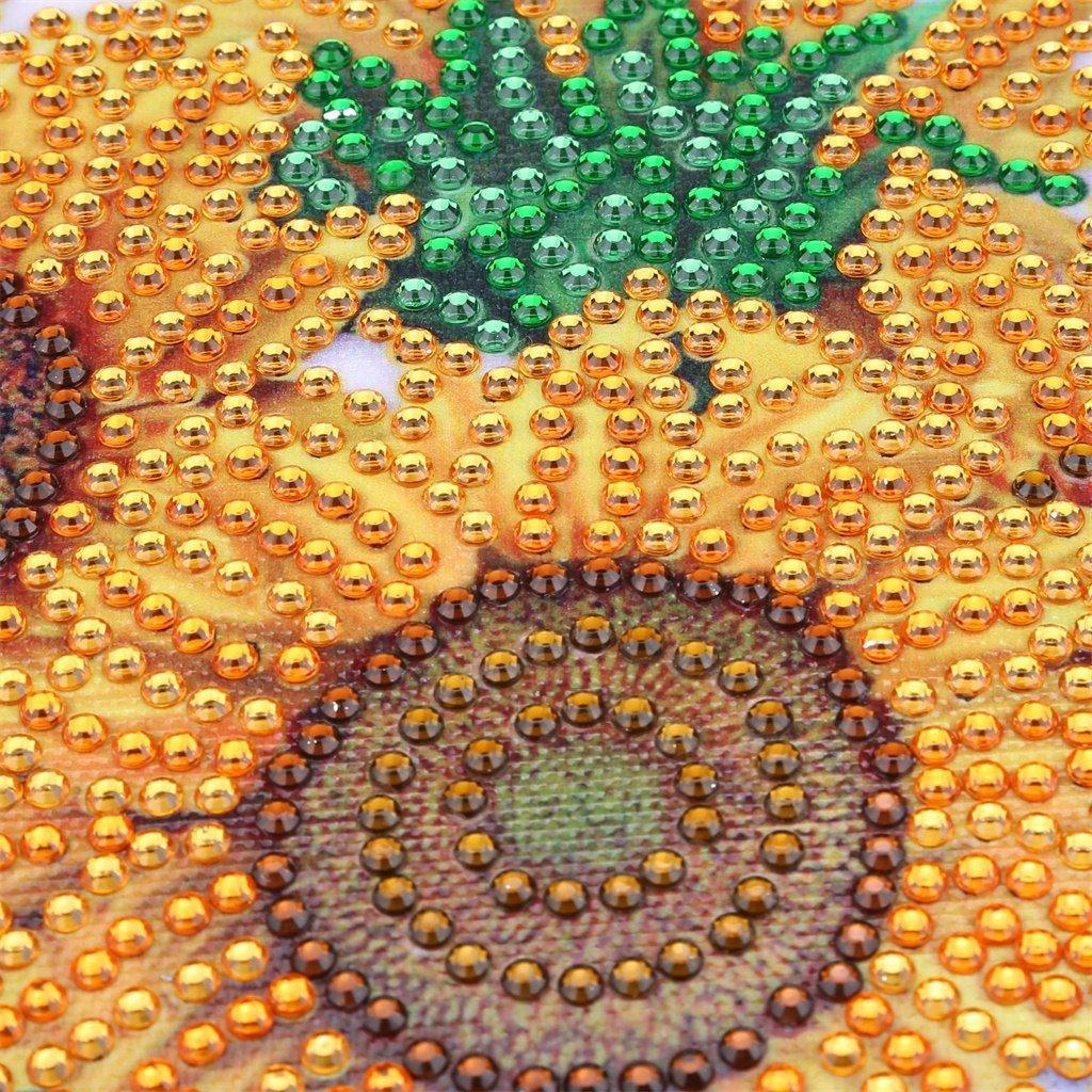 Vase mit Sonnenblumen - Spezial Diamond Painting - Diamond Painting