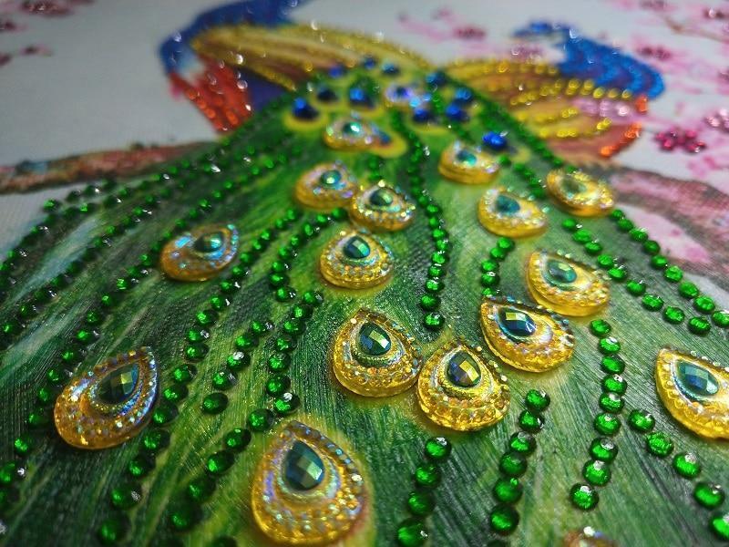 Pfauenpaar - Sonderform Diamond Painting - Diamond Painting