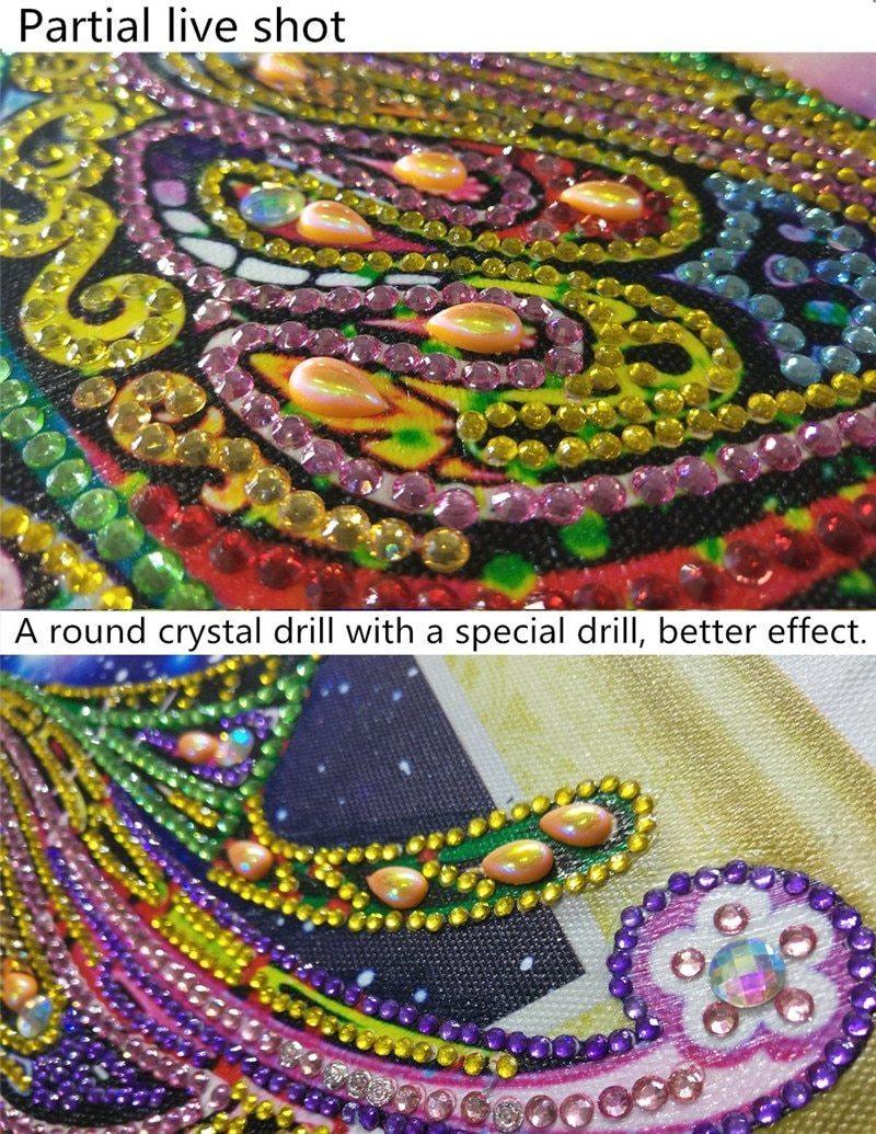 Abstrakter Schmetterling - Spezial Diamond Painting - Diamond Painting