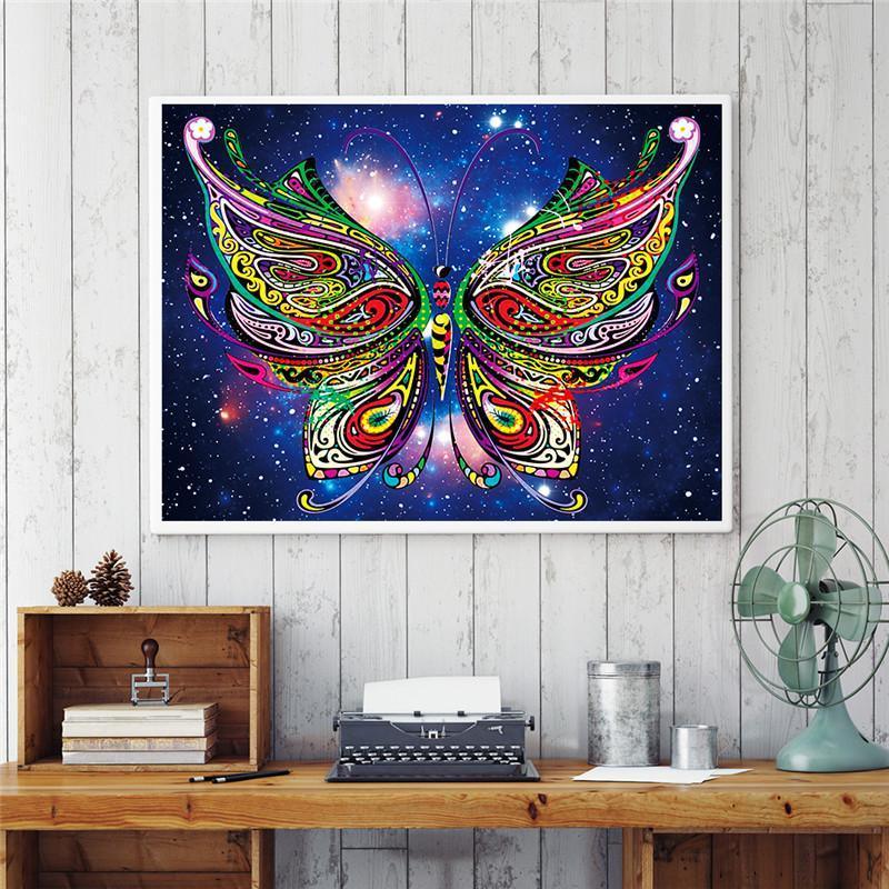 Abstrakter Schmetterling - Spezial Diamond Painting - Diamond Painting