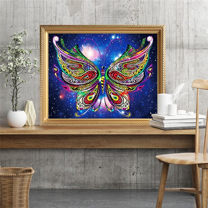 Abstrakter Schmetterling - Spezial Diamond Painting - Diamond Painting