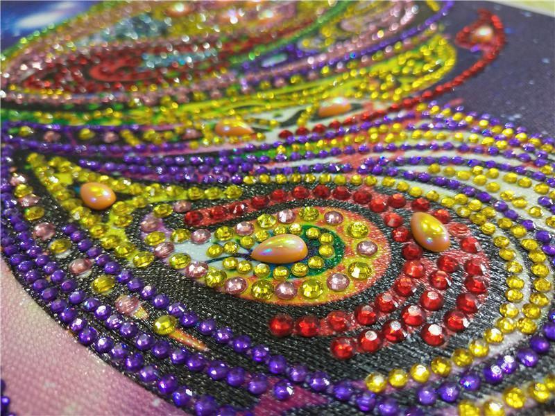Abstrakter Schmetterling - Spezial Diamond Painting - Diamond Painting