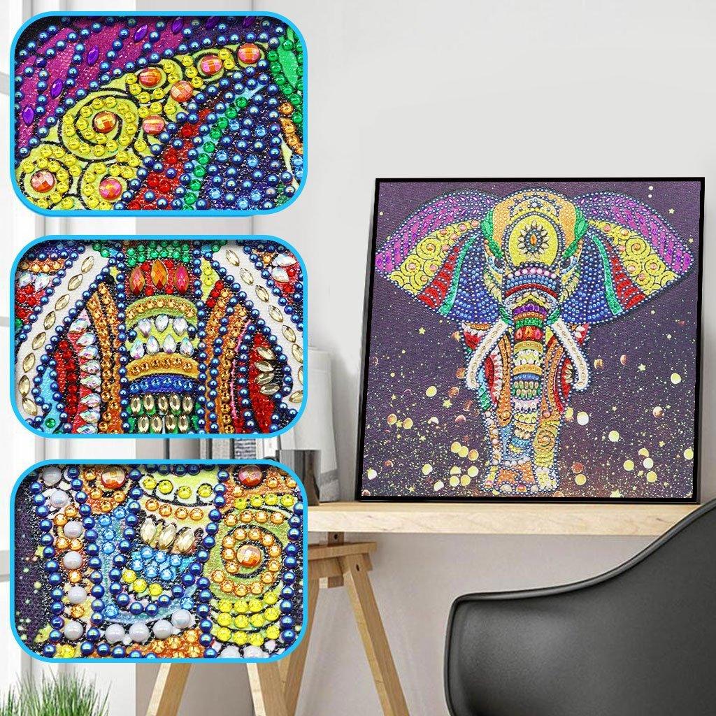 Bunter Elefant - Spezial Diamond Painting - Diamond Painting