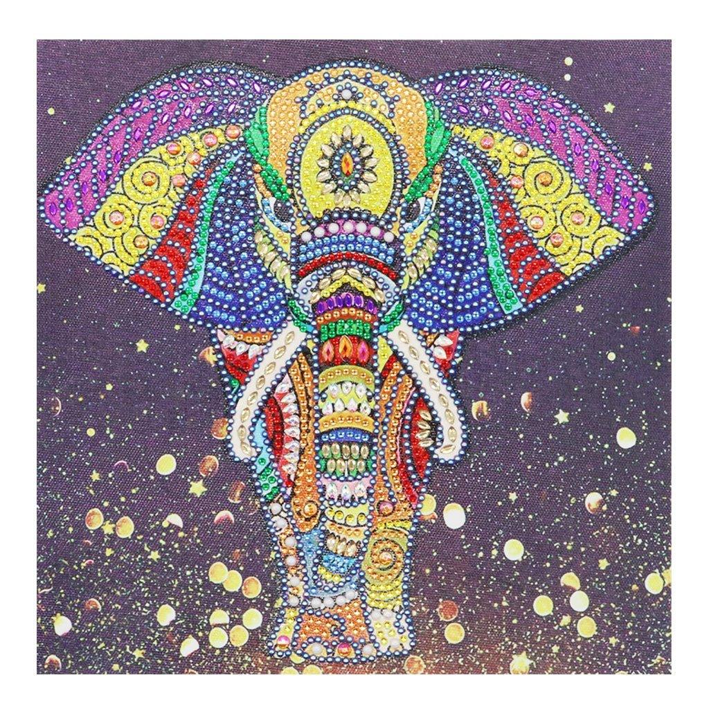 Bunter Elefant - Spezial Diamond Painting - Diamond Painting