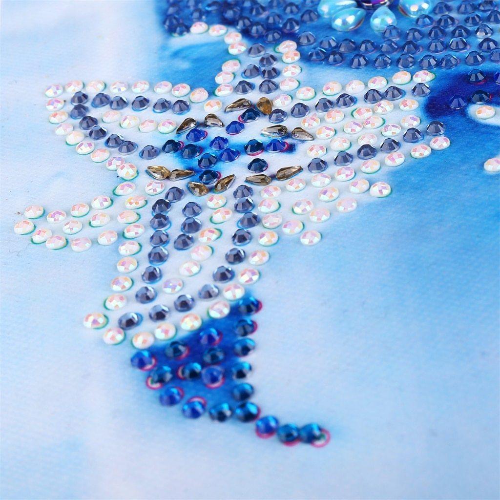 Weiße Blumenvase - Spezial  Diamond Painting - Diamond Painting